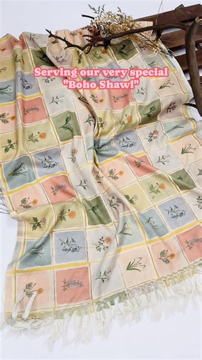 Here is our "Boho Shawl" at your service!! Let's welcome this winter with a cozy boho vibe 🖤 | Color Craze