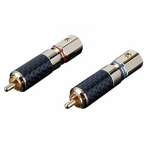 [Hot Item] Terminal Male RCA Plug 24K Gold Plated Carbon Fiber Connector