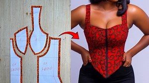 11K views · 295 reactions | How to draft a corset pattern with shoulder, an armhole and basque waistline. Full tutorial video | Stitches By Tale | Facebook