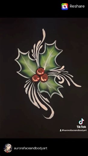 facepaint share | Christmas is coming up! It's time to practice those holiday face paint designs 🖌️ This beautiful face paint is by @aurorafaceandbodyart 👈... | Instagram