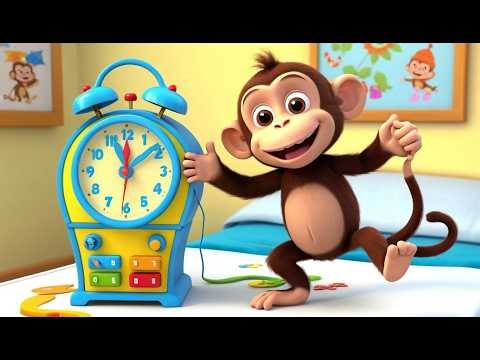 Monkey Fixes the Crazy Cuckoo Alarm Clock | Funny and Fun Kids Nursery Rhyme Animation
