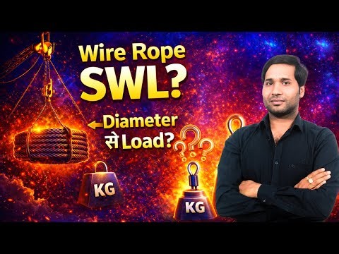 Wire Rope Sling Load Capacity Calculation | Diameter से Load कैसे निकालें? | SWL Formula