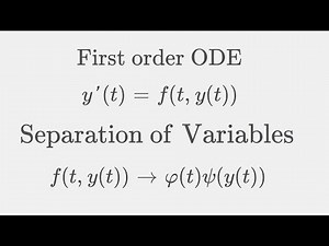 First order ODE: Solutions, Separation of Variables feat. Papa Schrödinger