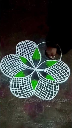 Beautiful Colour Kolam Design | Easy Morning Kolam ✨