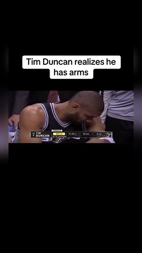 Tim Duncan realizes he has arms 😭🤣 #TimDuncan #SpursNation #basketball #GoSpursGo #Spurs #fypシ゚viralシfypシ゚viralシalシ #highlightseveryonefollowers | MarZel