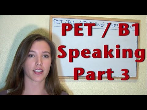 INGLÉS. PET / B1 Speaking. Part 3. Inglés para hablantes de español