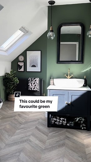 Amantes del verde: Ideas para baños con pintura