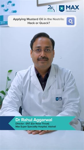 Max Healthcare on Instagram: "With increasing air pollution, many home remedies are often recommended to lessen its effect on respiratory health. One common practice discussed is applying mustard oil inside the nostrils. As explained by our expert, using it independently as a pollution defence measure is not supported by evidence and may be unsafe. Instead, proven measures such as steam inhalation, alkaline nasal douching, jala neti, maintaining sufficient indoor humidity and using air purifiers