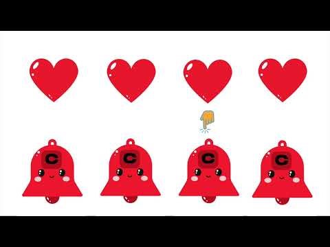 Jelly Bells Practice: Red, Orange & Yellow Singles (Quarter Notes)