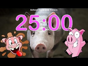 25 Minute Countdown Timer - Piggy Pig! 🐷