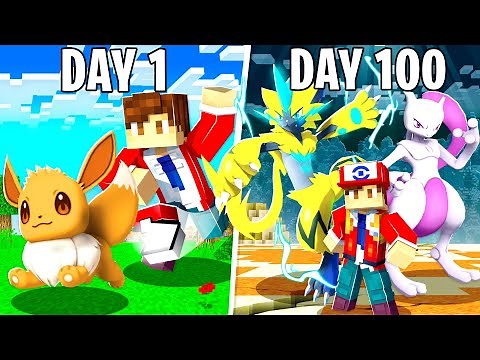 I Spent 100 DAYS in Minecraft PIXELMON: The Champions Path