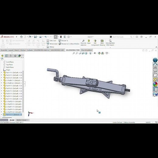 Car Jack In SolidWorks! #solidworks #automobile #robot #engineering
