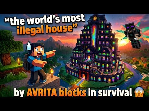 This is the most illegal AVRITA house in minecraft in survival 😱🤯💀@AdiSpot⁩ @minecraft⁩ ‪@STEEL-WING‬