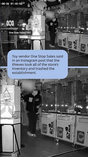 Labubu doll theft caught on camera | ABC NEWS