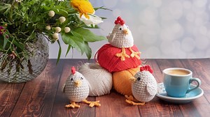 ARD-Buffet: Gehäkelte Osterhühner