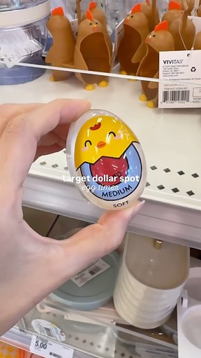 Target Holler on Instagram: "NEW✨ $3 • egg timer • #targetdollarspot HOW TO USE: SIMPLY PLACE THE EGG TIMER WITH EGGS IN A SINGLE LAYER AT THE BOTTOM OF A PAN. COVER WITH AT LEAST AN INCH OR TWO OF ROOM TEMPERATURE WATER. THE TIMER WILL CHANGE COLOR, INDICATING SOFT, MEDIUM, HARD CARE INSTRUCTIONS: BOIL IN 200°F WATER FOR 15 MINUTES BEFORE USE. DISHWASHER SAFE. Comment SHOP below to receive a DM with the link to shop this post on my LTK ⬇ https://liketk.it/4Pitc #target #targetfinds #newattarget