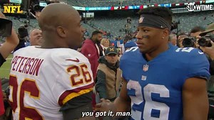 Both RBs. Both #26. One is a legend. One is on the path to become one. Inside The NFL | Adrian Peterson New York Giants | Washington Redskins | NFL Films