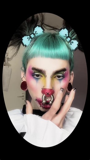 Blue Hair Clown Birthday Celebration