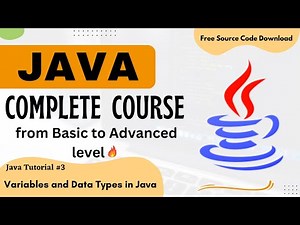 Variables and Data Types in Java | java full course