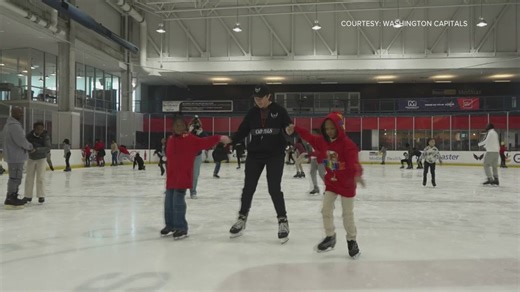 Washington Capitals teach DC public school children to ice skate