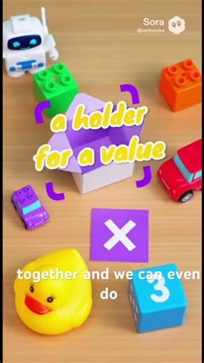 Variables explained using toys