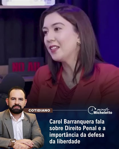 Carol Barranquera destacou a relevância do Direito Penal como instrumento de garantia de direitos e proteção das liberdades individuais. À frente da Ordem dos Advogados do Brasil - Subseção Santana, ela ressaltou que a atuação firme da advocacia criminal é essencial para assegurar o devido processo legal, a ampla defesa e o contraditório. Segundo Carol, defender a liberdade é um dos pilares da profissão e representa não apenas a defesa de um cliente, mas a preservação do Estado Democrático de Di