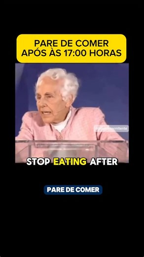 Jejum Intermitente on Instagram: "Seu intestino, seu sono e seus hormônios vão sentir a diferença quando você para de comer até as 17h. Depois dos 40, refeições muito tarde podem deixar o corpo mais pesado e com a digestão lenta. Que tal testar mudanças simples como água com limão e mastigação mais calma? Seu corpo agradece no dia seguinte. A mulher do vídeo : Charlotte Gerson é filha de Max Gerson, médico que desenvolveu o que ficou conhecido como Gerson Therapy ou “método Gerson”."