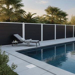 [Hot Item] Stylish Modern Electric WPC Garden Fence Gate for Outdoor Spaces