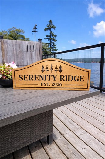 Custom Carved Wooden Tree Sign: Personalized Outdoor Decor - Etsy Canada