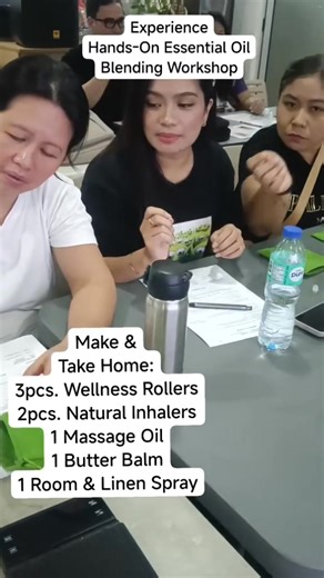 Join our "PASSION TO PROFIT WELLNESS WORKSHOPS 2026" ✨Essential Oil Blending -Roller Blends - Natural Inhalers - Balms - Massage Oils ✨Perfume Making - 4 kinds of perfumes - Room & Linen Sprays - Diffuser Scents ✅MAKE & TAKE HOME 8 PRODUCTS ✅ Certificate Included ✅ FREE flowing water, coffee & Juice ✅Immersive & Hands on Training ✅ With Business Basics 🍀LIMITED SLOTS ONLY 🍀RESERVE NOW TO GET TGE EARLY BIRD RATE! #essentialoils #massageoil #perfumes #PerfumeMaking #workshop #ManilaWorkshop #tra