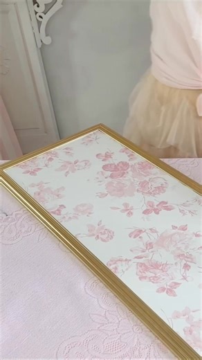 383K views · 4.3K reactions | Transform your space by using a Walmart mirror and some stylish Love Shack Fancy peel and stick wallpaper! ✨ #DIYHomeDecor #LoveShackfancy | Olivia's Romantic Home DIY | Facebook