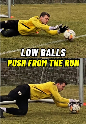 Goalkeeper Training: Low Balls Warm-Up and Push Techniques