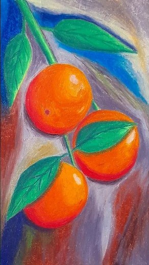 How to Draw a Realistic Orange with Oil Pastel