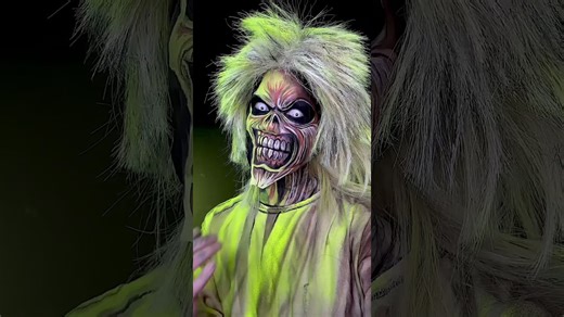 Eddie vs Eddie recreated in Iron Maiden cosplay comparison