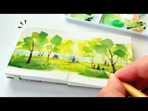Relaxing Paint With Me ✧ My Favorite Watercolor Tree Tricks