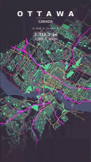 The fingerprint of #ottawa´s road grid! #ontario #canada #mapping #geography #timeleaps