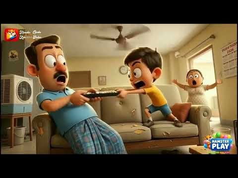 Papa vs Remote War! 😂 | Ghar Ghar Ki Kahani Ep 1 | Hamster Combo Kids