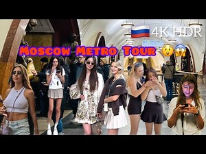 🚇Moscow Metro Tour |Beautiful Station | Moscow Russia| How many Russian people travel on the metro❤️