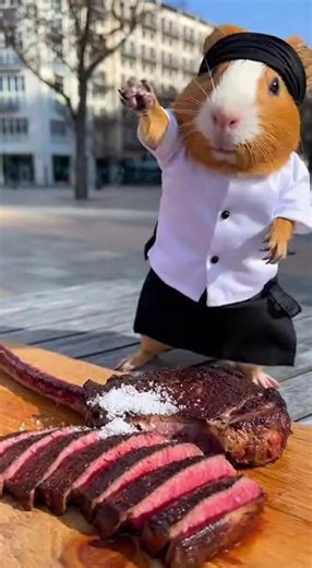 Guinea Pig Chef's Flamboyant Cooking Style