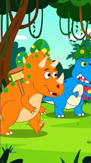 Dino Prank! Blue Dinosaur Gets a Dusty Surprise! 🦖💨