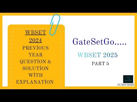 WBSET 2025 -Computer Science || PYQ and Solution || PYQ 2024 || part 5 || Bengali @GateSetGo.debasmitasaha