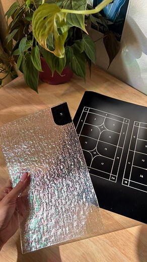 amaya jade 🌱 on Instagram: "how I turn my stained glass patterns into stickers using removable vinyl 🌱 ✦ I draw all my patterns in procreate using the round brush at 2-3% and the canvas size depends on what size I want the final piece to be. ✦ Bring the png into photoshop where I add square markers to each corner. This prevents the cricut software from automatically resizing the canvas. (You don’t have to use photoshop for this step, you can do this within procreate. Just make sure to add the