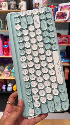 CATFATINDIA on Instagram: "It’s Aesthetic, It’s Wireless, It’s Compact 🤩😍❤️ . Catfatindia Retro Typewriter Inspired 2.4GHz Wireless Keyboard and Mouse Combo with USB Support, Single Nano Receiver, Round Keycaps Home Office (Small, Green) . #keyboard #asthetic #asmrsounds #reels #reelsinstagram #reelsviral #trendingreels"