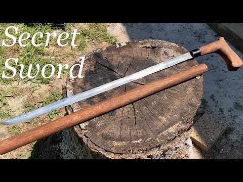 Forging a SECRET CANE SWORD out of a CROWBAR