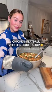 mini turkey meatball noodle soup 🤒 my go-to soup for flu season that helps me feel better every time 🫶 don’t forget to get the flu shot this year — find a flu shot locator at uhc.com/flu #ad Brought to you by UnitedHealthcare | UnitedHealthcare