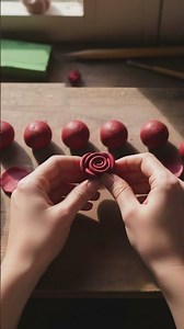 🌹 1 Minute में Clay से गुलाब बनाना सीखें! | DIY Clay Rose #Shorts