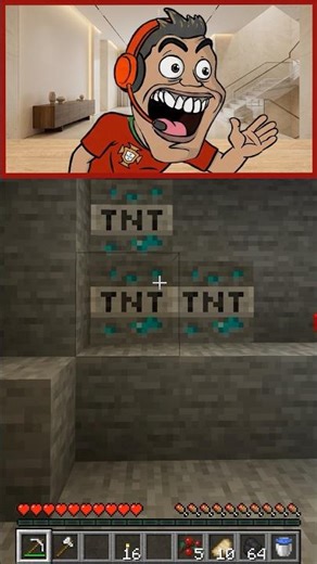 Ronaldo and Messi found SECRET ORE 💀 - Football Minecraft Animation #shorts