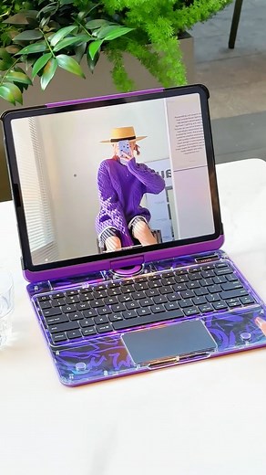 iPad keyboard Neon Purple Setup Activated — Y2K Cyber Mode On 🌌⚡ #ipadkeyboard #ipad