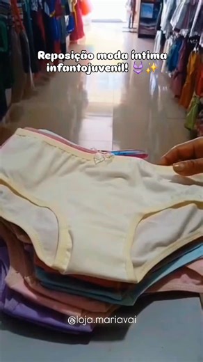 Loja Maria vai 💜 on Instagram: "Chegou reposição de moda íntima infantil e juvenil! 🩲🎀 Calcinhas e sutiãs pensados para garantir conforto e praticidade, essenciais para a volta às aulas e para o dia a dia em geral. Porque os pequenos e as pequenas também merecem se sentir bem o dia todo! 💕 Vem conferir 💫 #modainfantil #modajuveniĺ #modaíntima"