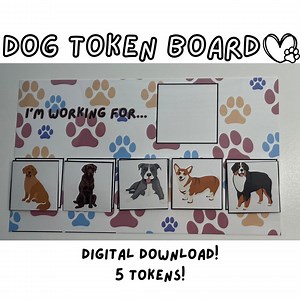 Token Board, Dog Token Board, Rbt, Bcba, Aba Therapy, Aba Therapist, Bcaba, Reward Chart, Girl Token Board, Boy Token Board, Behavior Tech - Etsy